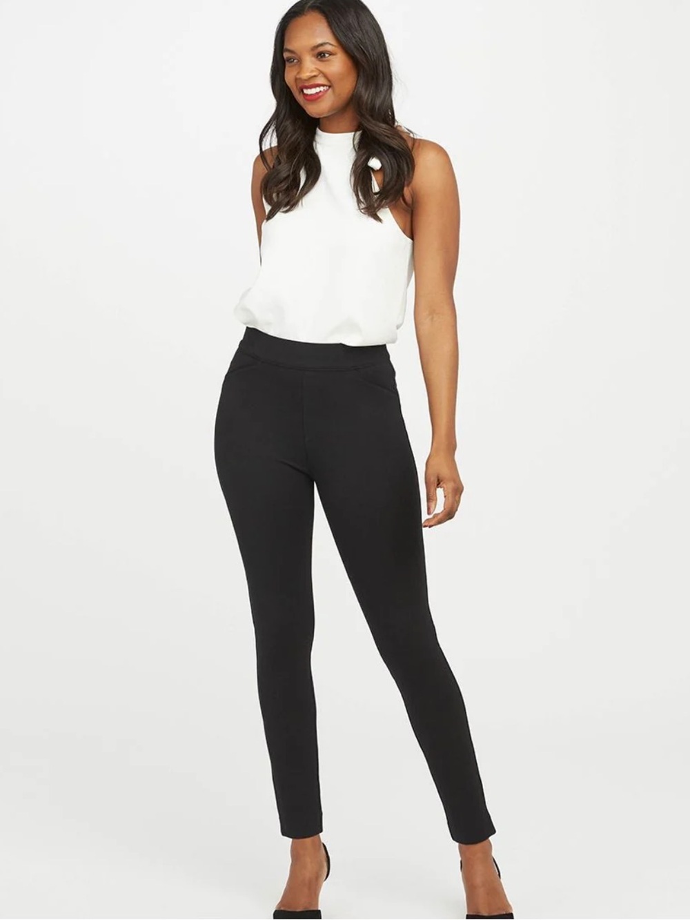 SPANX Like New The Perfect Pant Ankle Backseam Skinny in Black Size Small